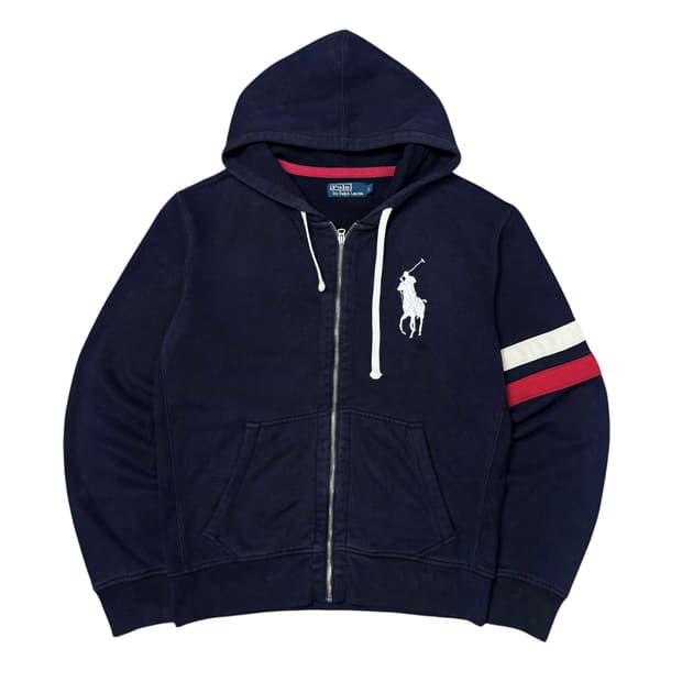 (L) 폴로 랄프로렌 빅포니 써멀 후드집업 네이비
