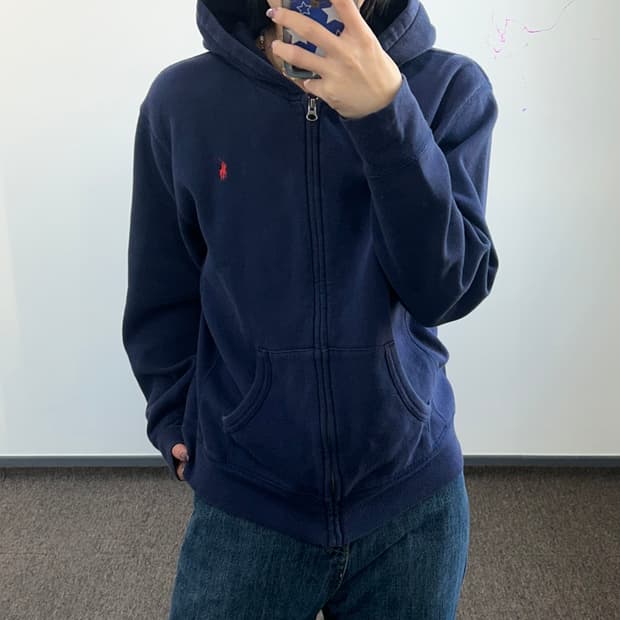 Polo 폴로 레드 포니 네이비 후드집업 