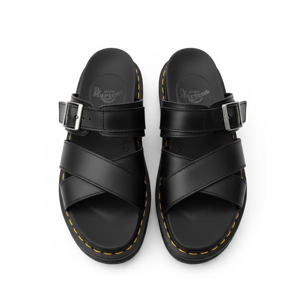 닥터마틴 블랙 레더 버클 샌들 240