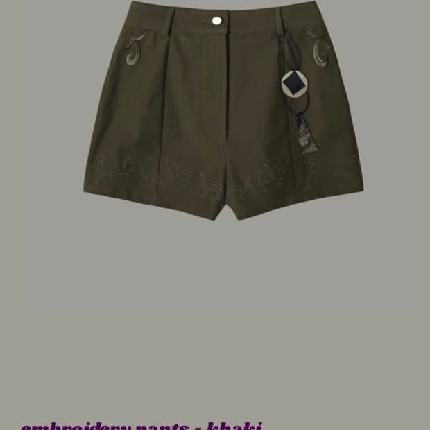 145오피스 미니쇼츠 카키