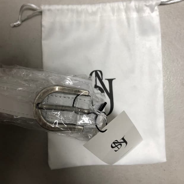 시너진 VINTAGE LEATHER BELT 화이트