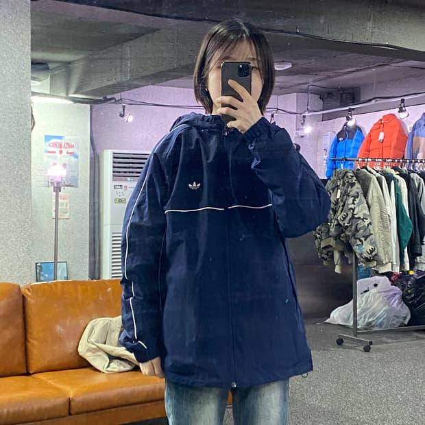 아디다스 파이어버드 스티치 네이비 바람막이 B4274