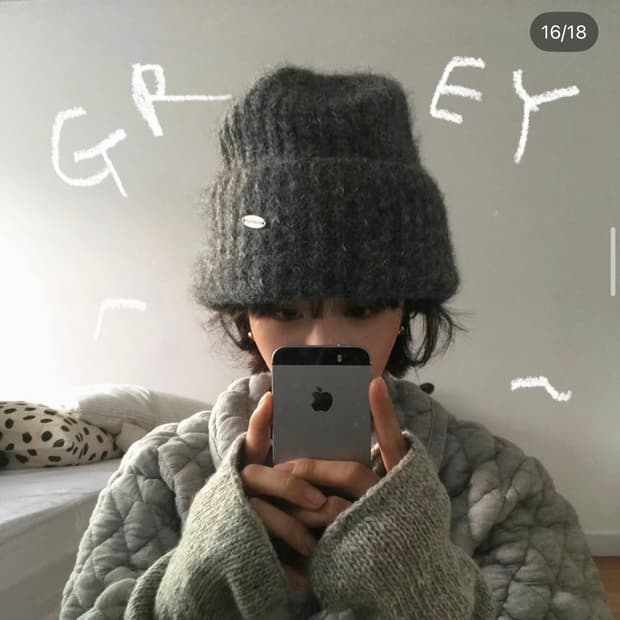 므누하 비니 그레이(새상품)