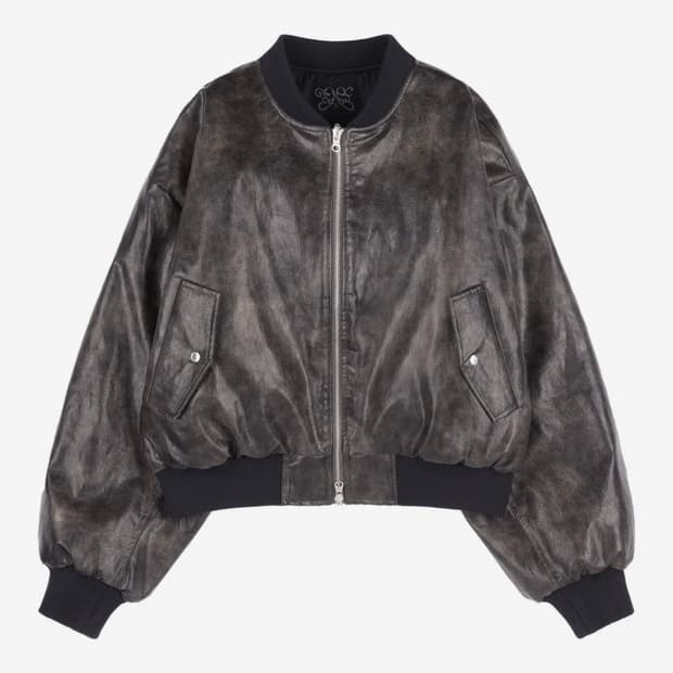 팬시클럽 퀄팅 리버시블 엠보 점퍼 (블랙) 