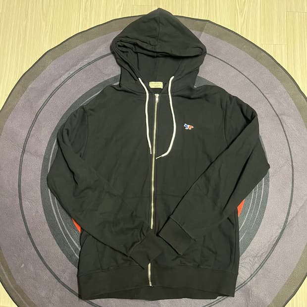 메종키츠네 트리컬러 후드집업 XL