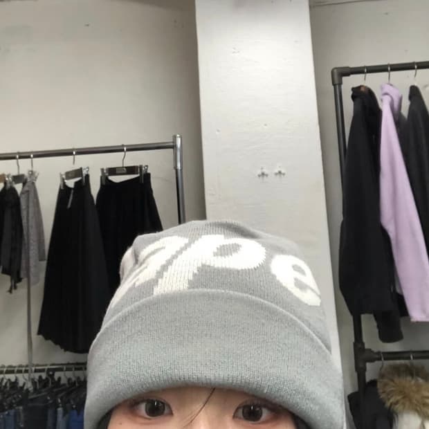 베이프 그레이 비니