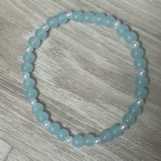 핸드메이드 수제 팔찌 | 라이트 블루 바다 팔찌