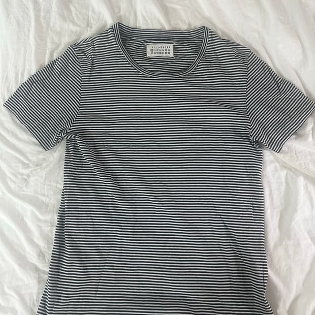 16AW 마르지엘라 백스티치 보더 티셔츠