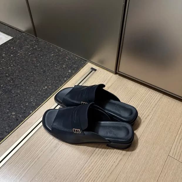 소가죽 뮬 슬리퍼 수제화