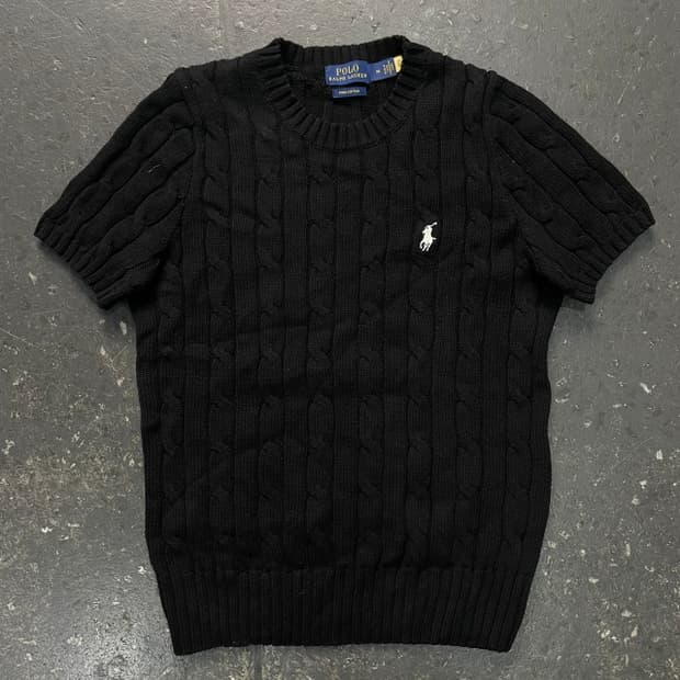 90 폴로 랄프로렌 신형 꽈배기 반팔 니트