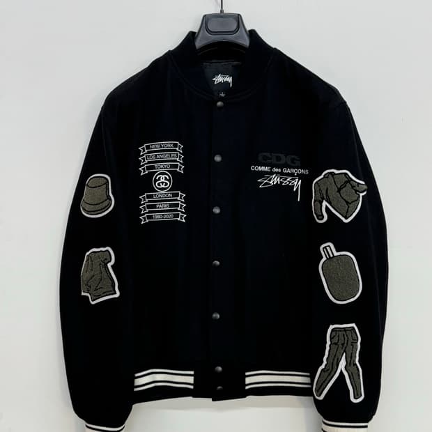 스투시 X CDG 40주년 바시티 자켓