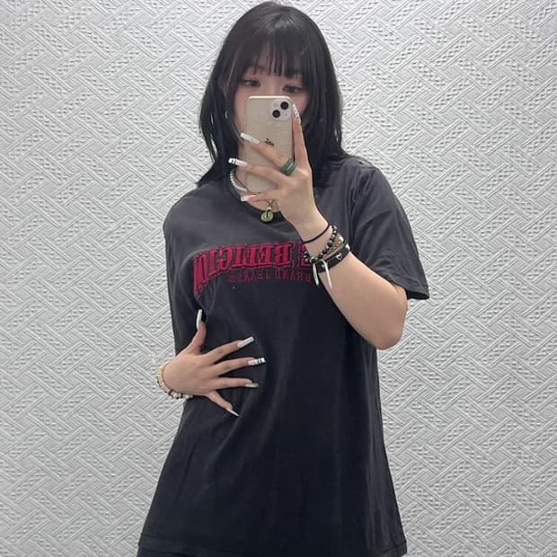 트루릴리전 빈티지 레트로 스트릿 아플리케 반팔티 XL C10784