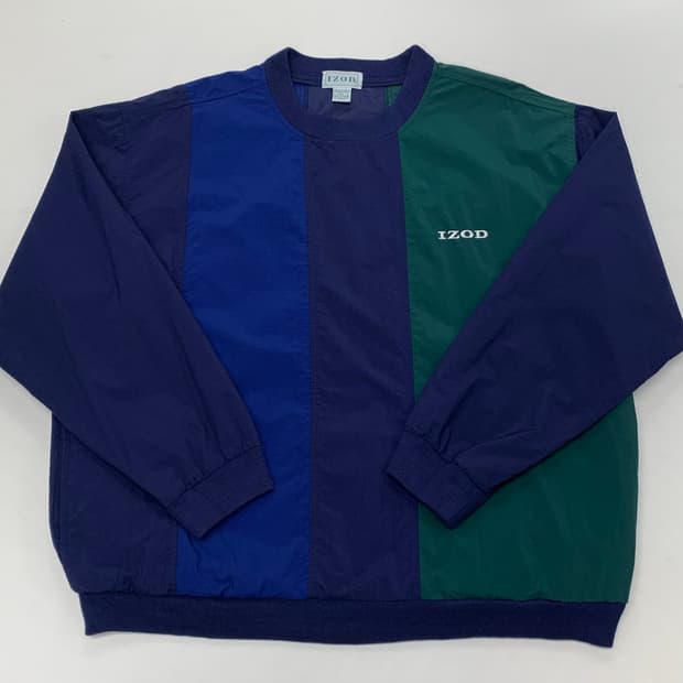 IZOD 아이조드 90s 컬러블락 오버핏 바람막이 웜업