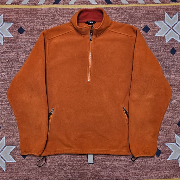 엘엘빈 플리스 쿼터집업 / 오렌지 컬러