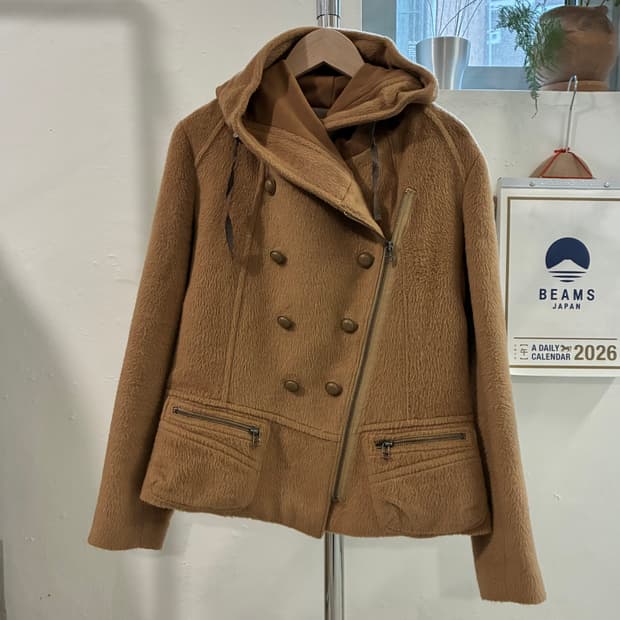 센소유니코 사선 후드 코트 DW2R