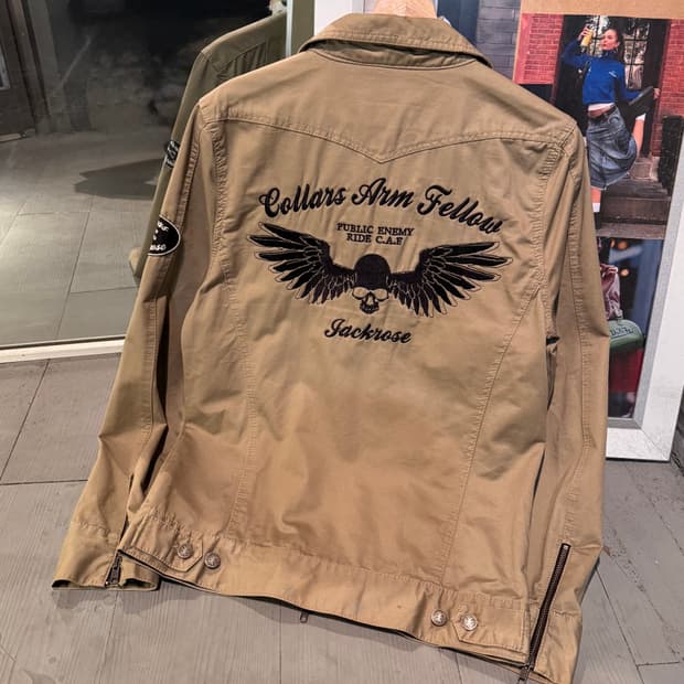 Jackrose x Collars 투웨이 패치 바이커자켓