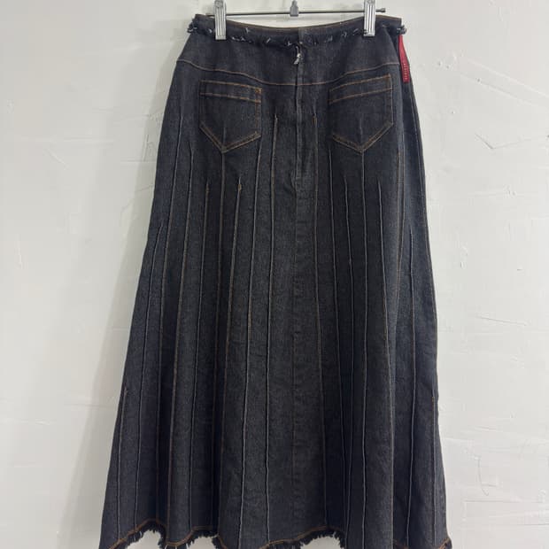 crealuxe denim design skirt