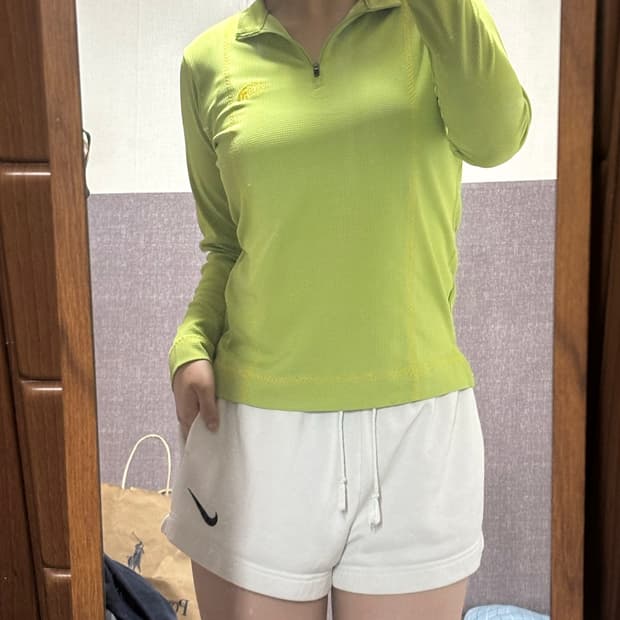 노스페이스 녹차 반집업 슬리브