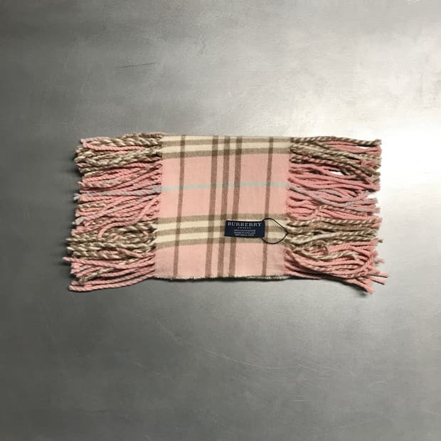 버버리 정품 캐시미어 머플러 핑크
