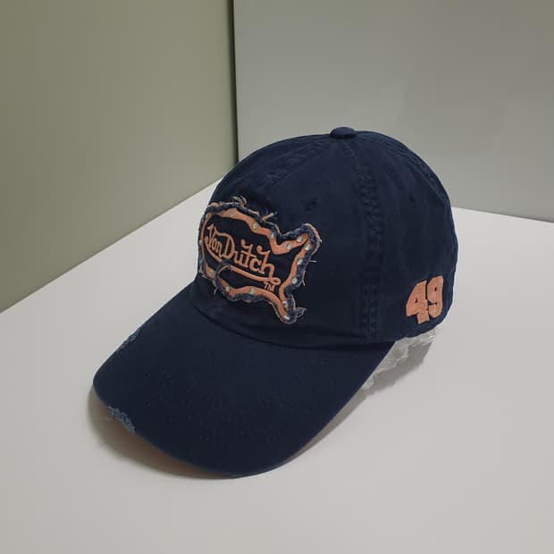 Von Dutch 본더치 한정판 빅로고 그런지 데미지 볼캡 모자 Y2K