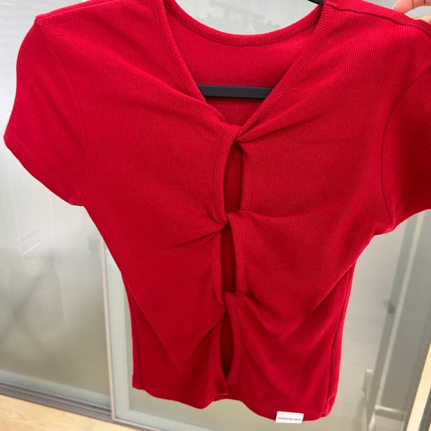 썬번프로젝트 투웨이 트위스트 티셔츠 레드