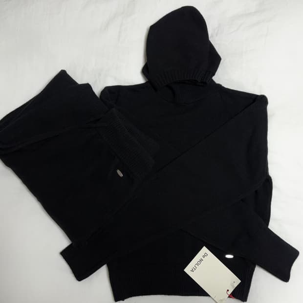 드노리타 하이엔드 메리노 니트m, 팬츠(long) 셋업 - 블랙