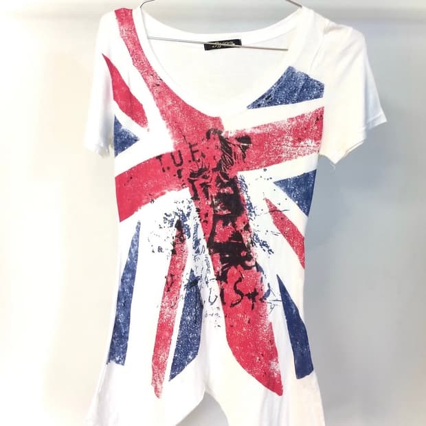 UK 플래그 빈티지 컷 티셔츠 