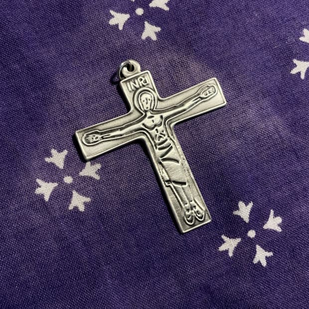 Vintage Sterling Cross Pendant 