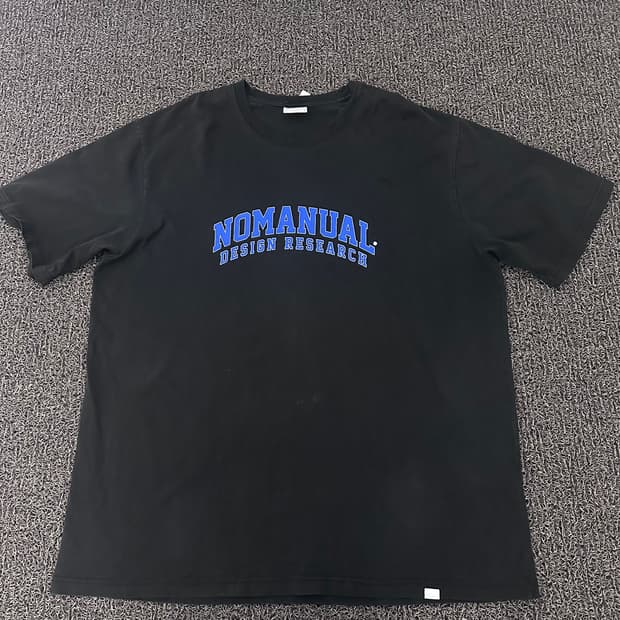 NOMANUAL 노매뉴얼 반팔티셔츠 블랙 XL