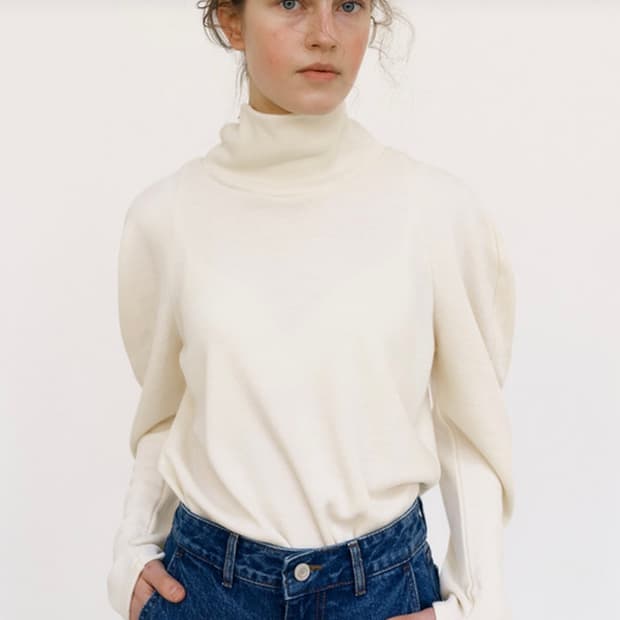 메종마레 la tulipe wool jersey ivory