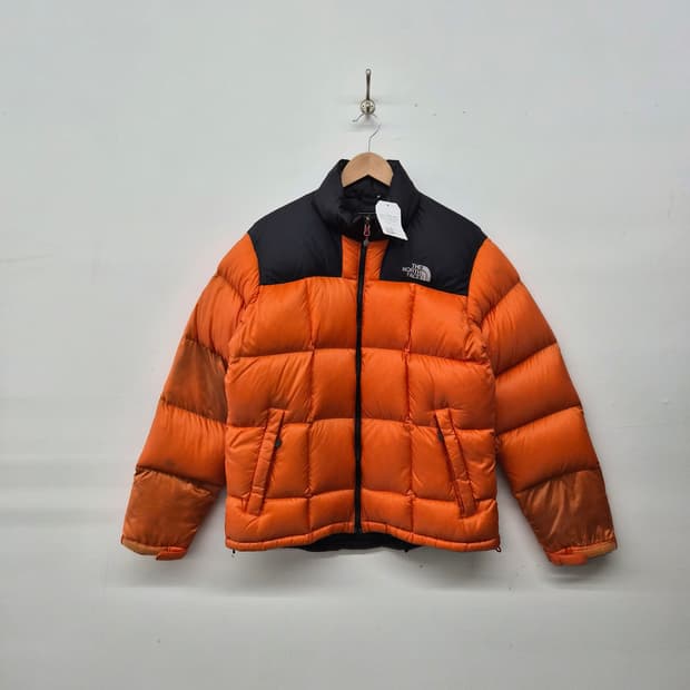 노스페이스 오렌지 눕시 패딩 800 남성 L
