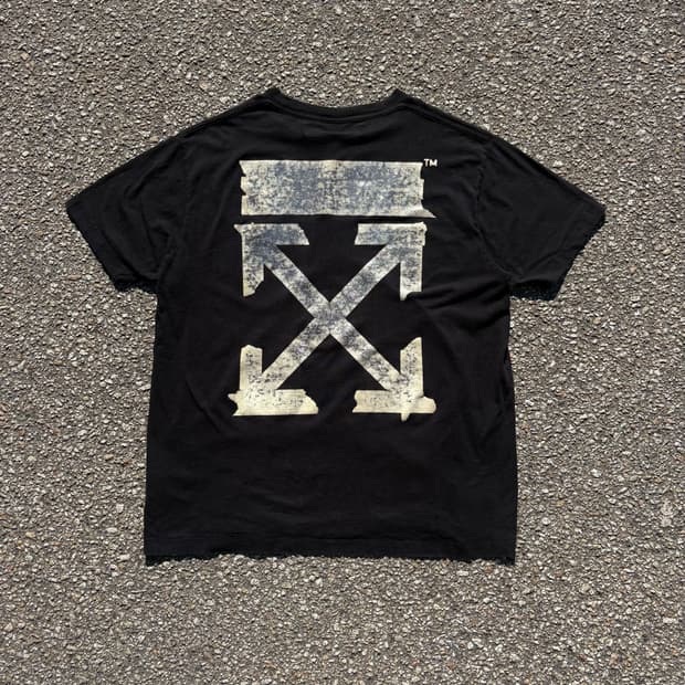 Off White 오프화이트 테이프 반팔 티셔츠