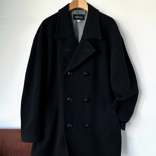 Brushed cord wool design over pea coat