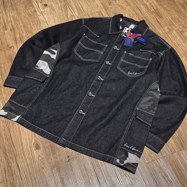 [L] 칼 카니 데드스탁 카모 데님 오버핏 자켓