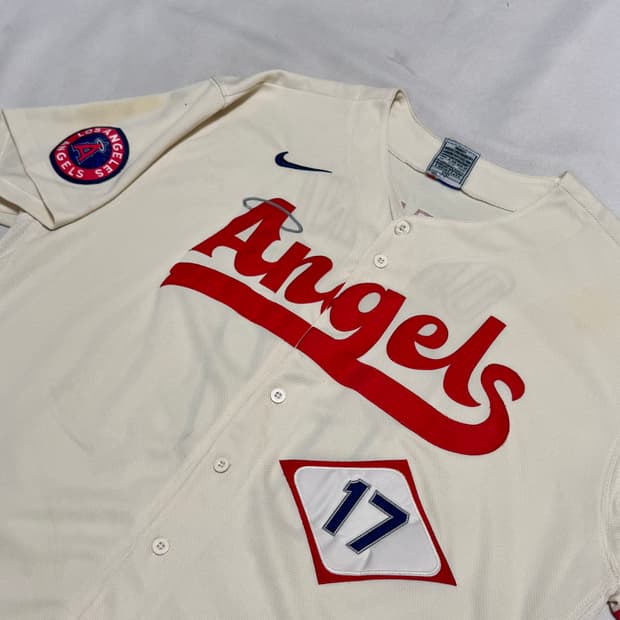 L 나이키 MLB 오타니 홈 어웨이 엔젤스 야구 져지