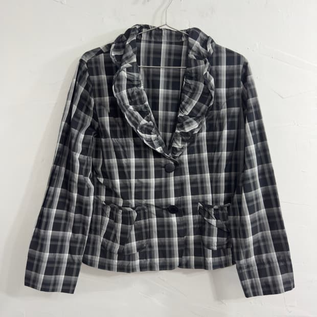 pierre cardin check poly jacket