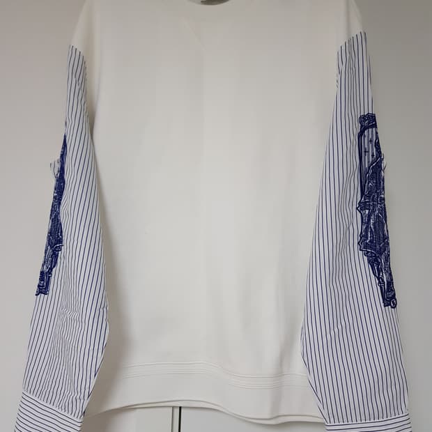 [105] 송지오옴므 소매 자수 맨투맨 셔투맨