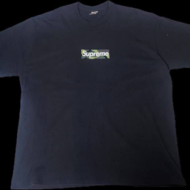 [2XL,XXL] 슈프림 박스로고 티셔츠 반팔 블랙 - 23FW