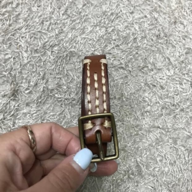 리바이스 슬림 천연가죽 벨트
