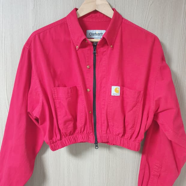 칼하트 크롭셔츠자켓