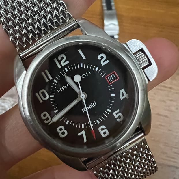 극레어 해밀턴 카키필드 빈티지 파네라이맛 검판