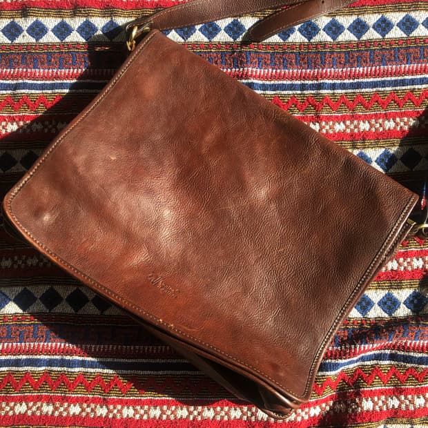 빈티지 이탈리아 레더 브리프케이스