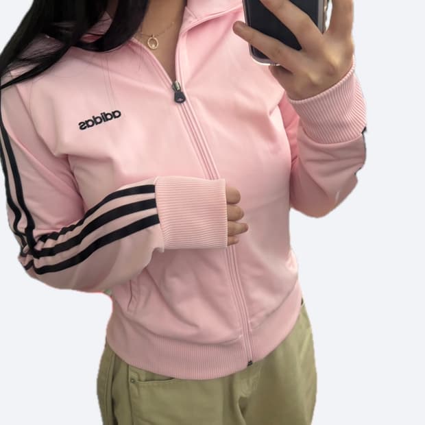 💗대장 아디다스 딸기우유 블랙 핑크 트랙탑 져지💗