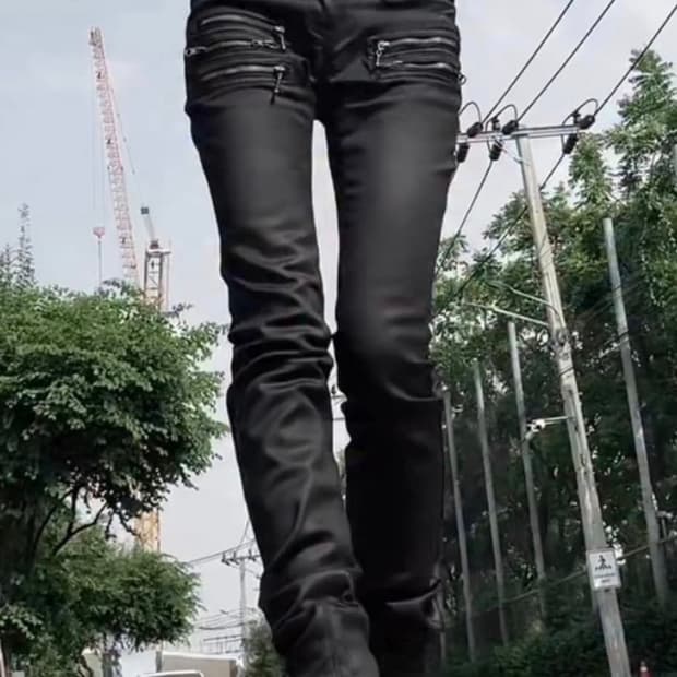 제이디드런던 블랙 스키니진