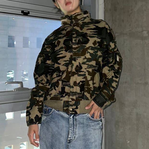 vintage camo pocket jacket