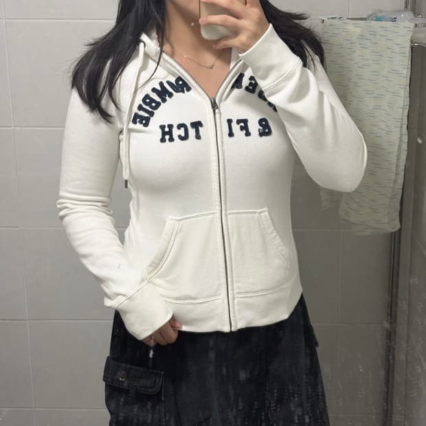 초대장) 아베크롬비 딱붙 후드집업 (아이보리 M)