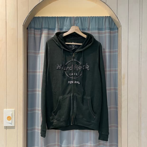 하드록카페 워싱후드집업