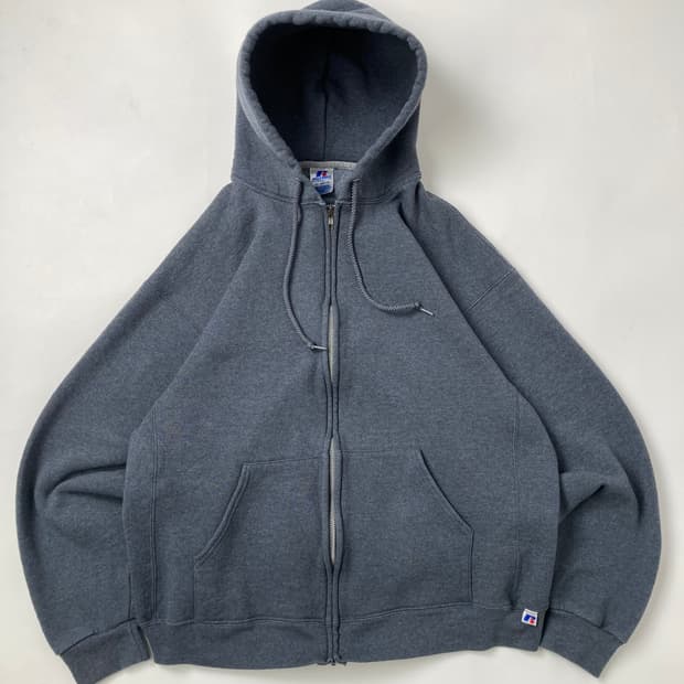 00s Russell Zip Up Hoodie (charcoal)