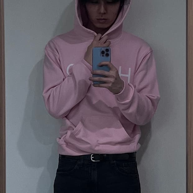 빨간스쿨 핑크 후디