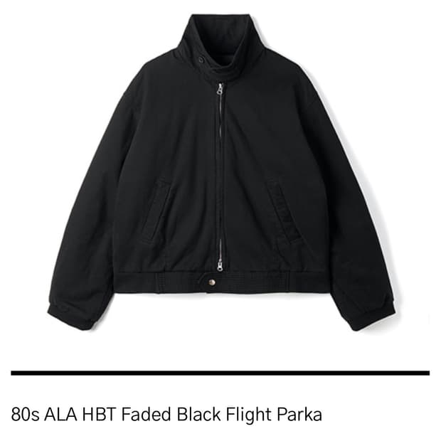 Htae 80s ALA HBT Faded BlackFlight Parka